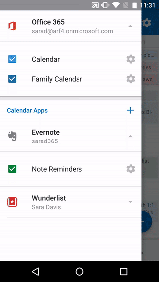 Добавление заметки из Evernote
