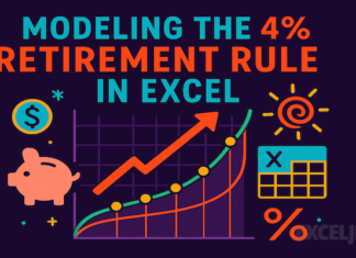 Моделювання правила 4 відсотків для виходу на пенсію в Excel